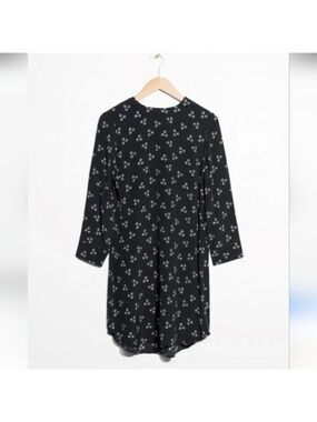 & OTHER STORIES | Back Slit Butterflies Dress Black Sz 6